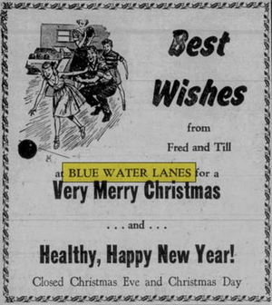 Blue Water Lanes - Dec 24 1959 Merry Christmas  Ad